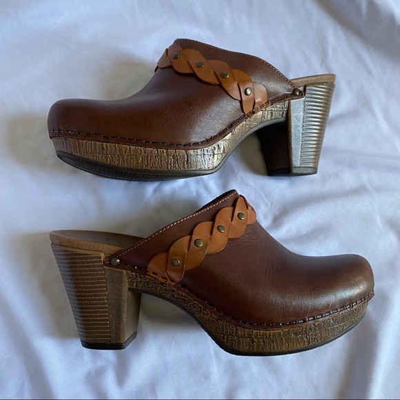 Dansko Rach Leather Clog Brown 39 - Picture 2 of 14